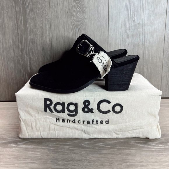 Rag & Co Grey Black Darcie Buckle Mules NWT Various Sizes - Picture 3 of 16